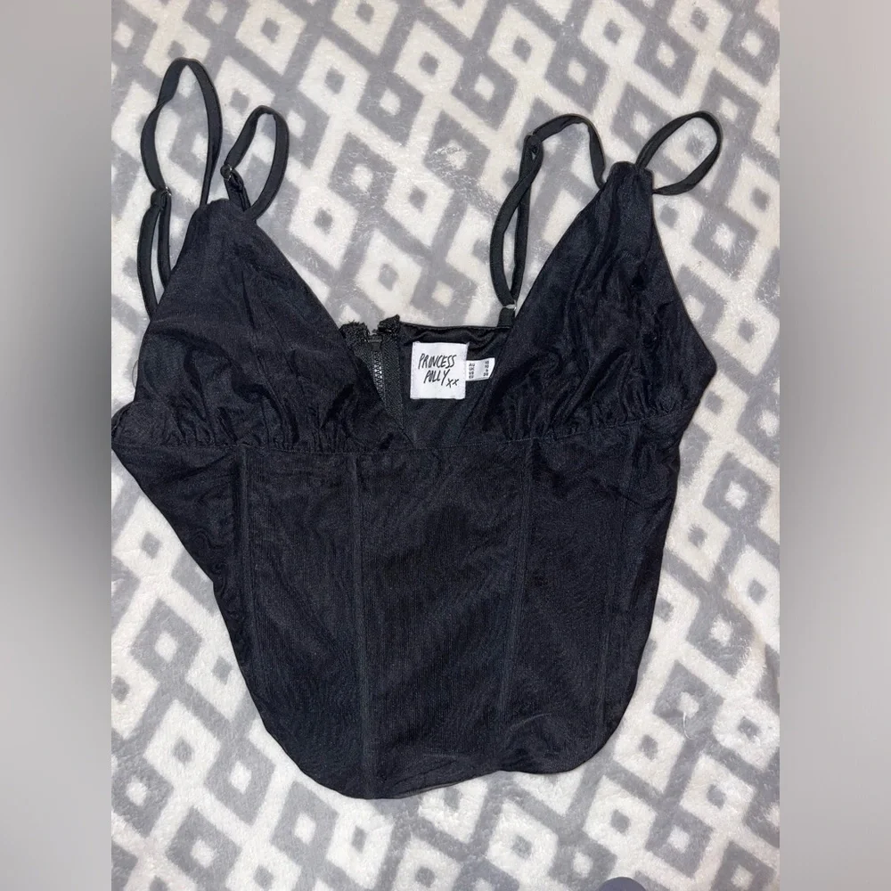 Black Corset Crop top - Picture 2 of 3